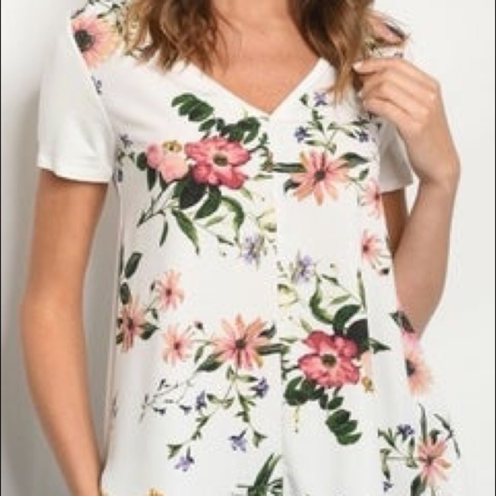 Ivory floral top